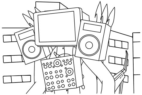 Titan TV Man Coloring Page .